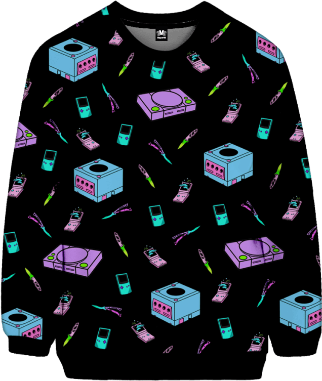 All Over Print Sweatshirt (652x767), Png Download