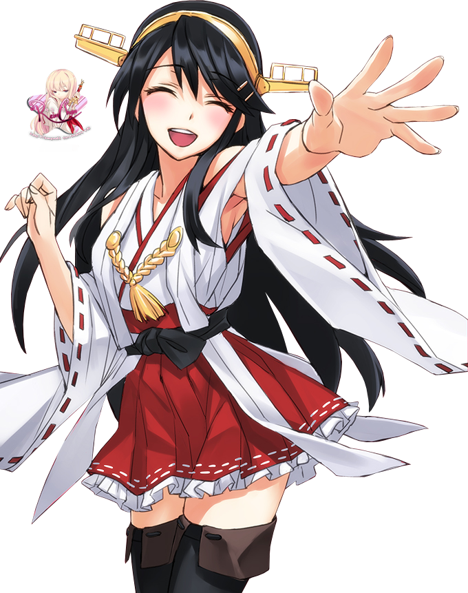 Haruna Kancolle Amazing Anime Collage In Pinterest (680x861), Png Download