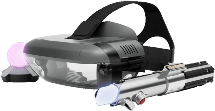 Image Of Lenovo Vr Googles And Lightsaber (780x411), Png Download