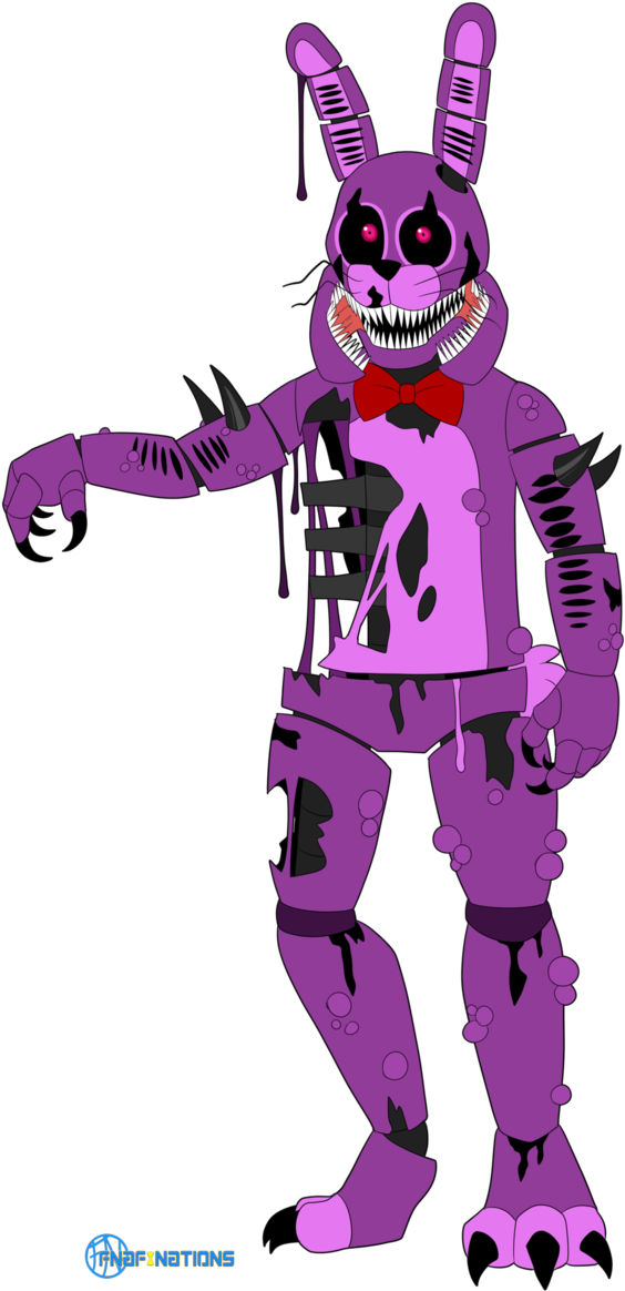 Twisted Bonnie By Fnafnations Pizza Sim, Fnaf Night (670x1191), Png Download