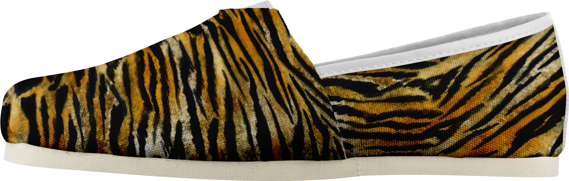 Saki Orange Bengal Tiger Stripe Women's Comfy Flats (2000x2000), Png Download