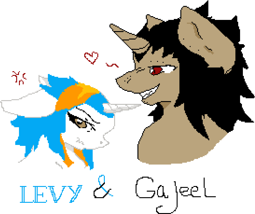 Levy And Gajeel As Mlp (1200x900), Png Download