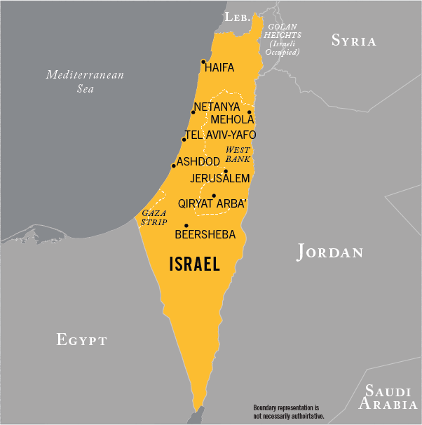 Map Of Hamas Operational Area (602x606), Png Download