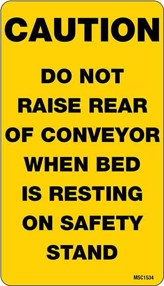 Caution Do Not Raise Rear Decal (600x600), Png Download