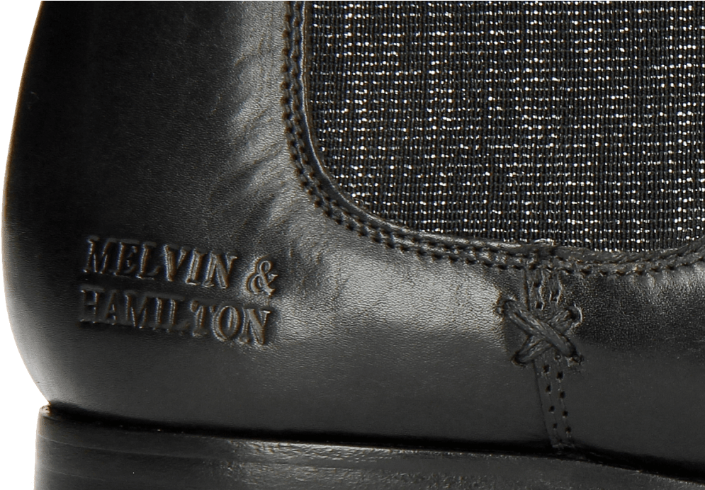 Ankle Boots Jessy 1 Black Elastic Glitter (1024x1024), Png Download