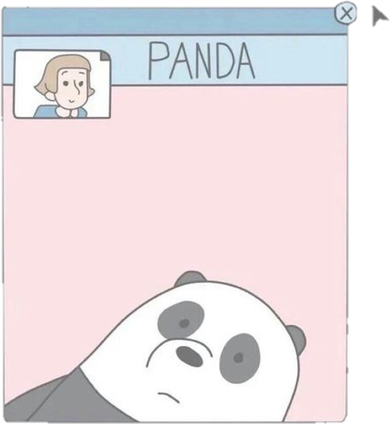 Panda Computer Webarebears Pear Tab Cute Pastel Aesthet (1024x1024), Png Download