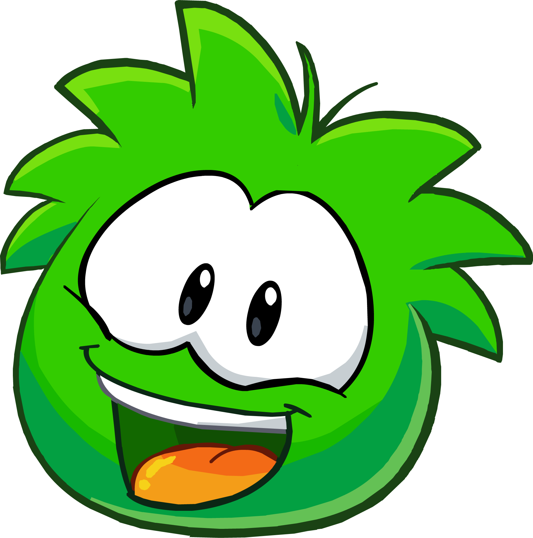Green Puffle (1863x1880), Png Download