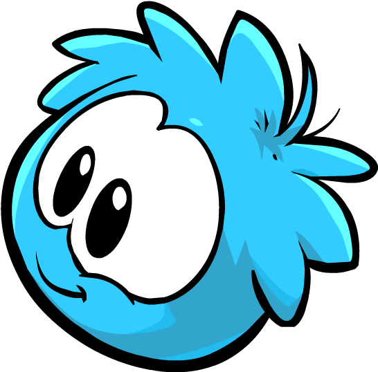This Cute Blue Puffle Is Called Bubblegum And He Will (545x664), Png Download