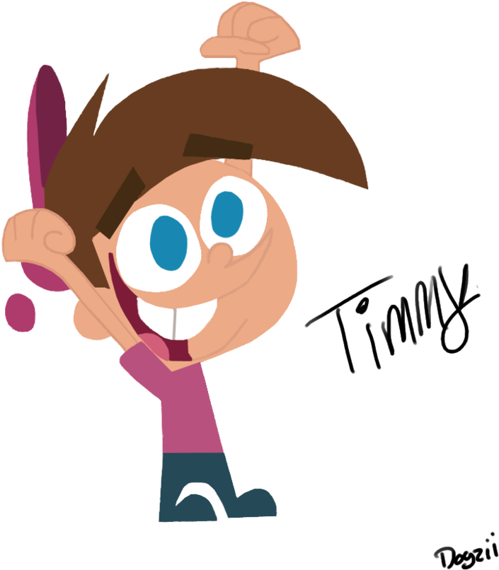 Timmy Turner -lineless By Ssdogzii The Fairly Oddparents, (900x844), Png Download