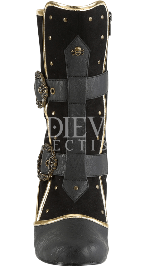 Womens Gold Trim Pirate Heels (850x850), Png Download