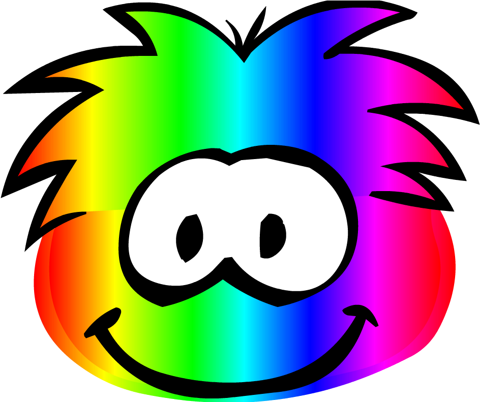 Rainbow Puffle (980x790), Png Download