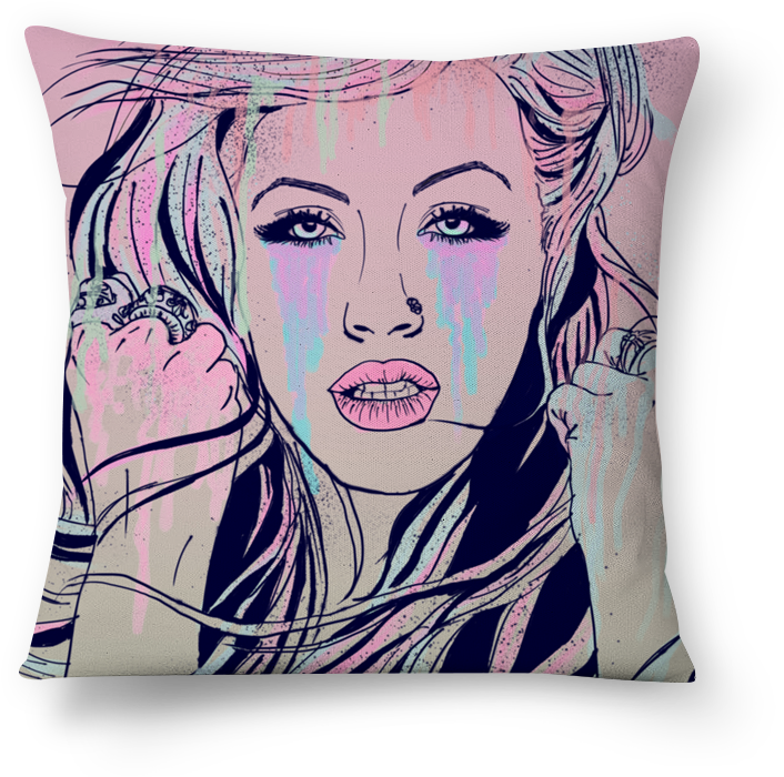 Almofada Stripped Colors De Christina Aguilera Brasilna (800x800), Png Download