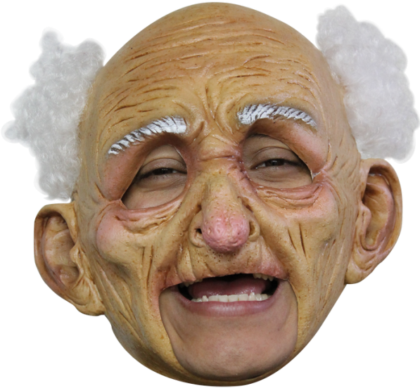 Deluxe Old Man Chin Strap Horror Mask (600x600), Png Download