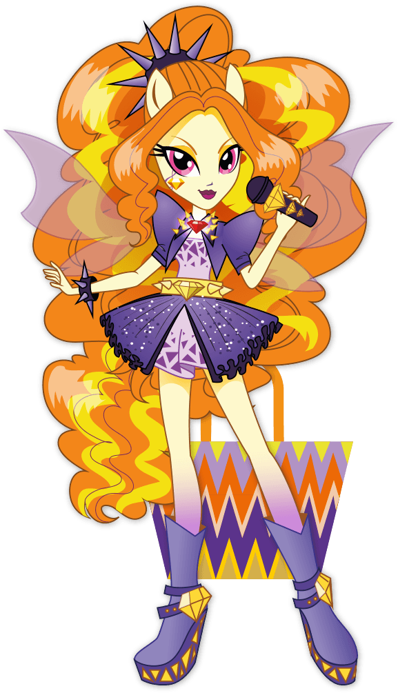 Cutiepie19 Images Adagio Dazzle Rainbow Rocks Character (577x1005), Png Download