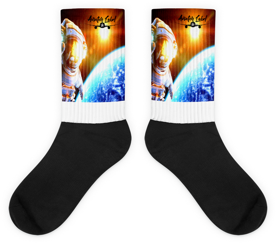 Man On The Moon Socks (1000x1000), Png Download