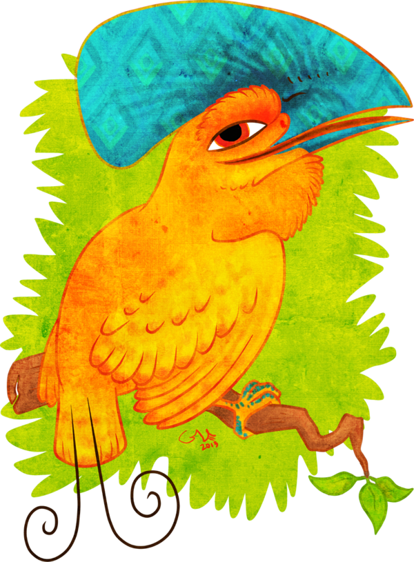 Hornbill & Toucan (600x815), Png Download