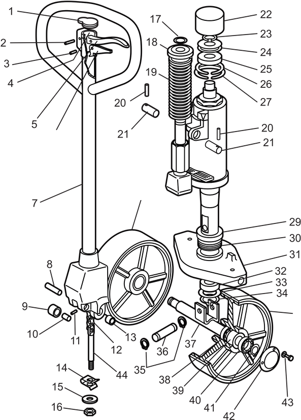 Bs 55 Pump And Handle (950x848), Png Download