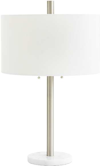 Image For Table Lamp In Metal And Marble With White (519x804), Png Download