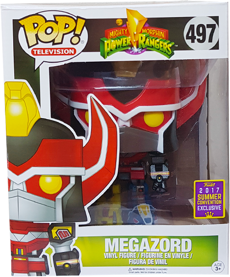 Megazord 6" Sdcc 2017 Exclusive Pop Vinyl Figure (600x600), Png Download