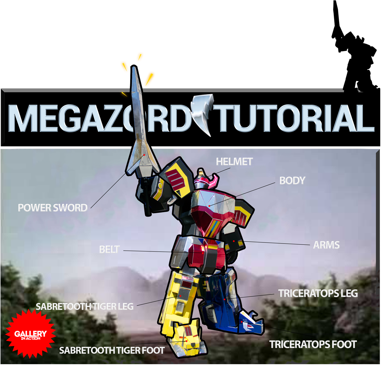 Megazord (1600x1352), Png Download