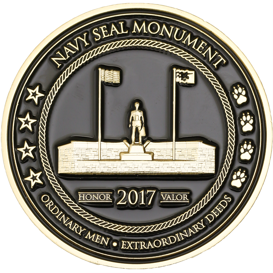 Virginia Beach Navy Seal Monument Commemorative Challenge (1280x1280), Png Download