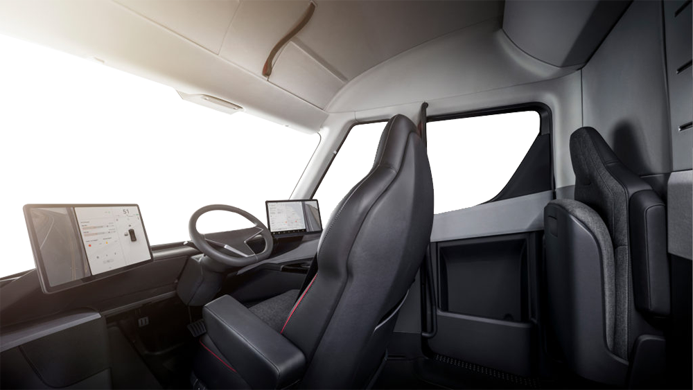 Tesla Semi Truck Interior (1000x563), Png Download