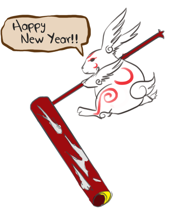 Sketch Bunny, Yumigami From Game Okami (600x788), Png Download