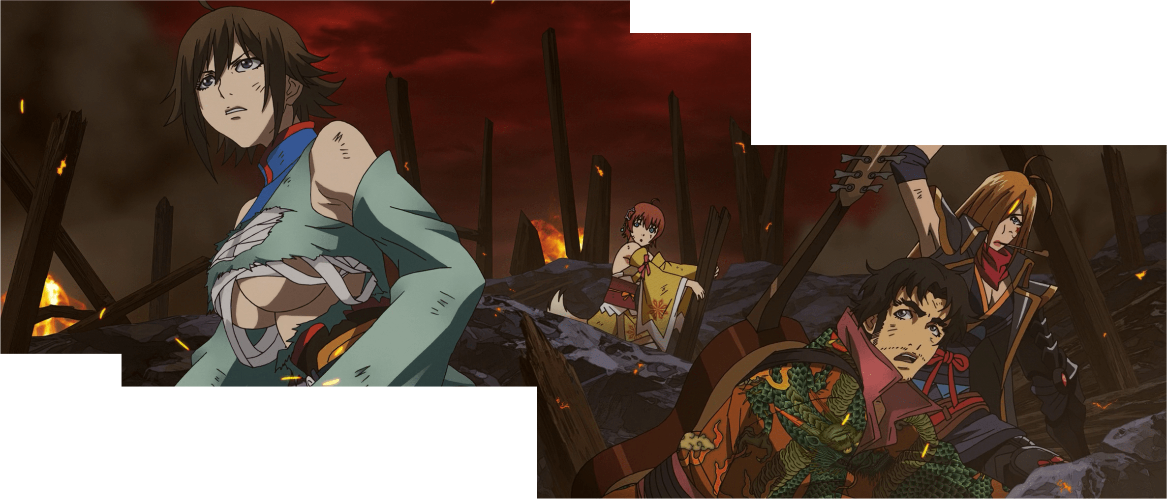 They Both Ride On Susanoo Together And Susanoo Transformed (2372x1016), Png Download