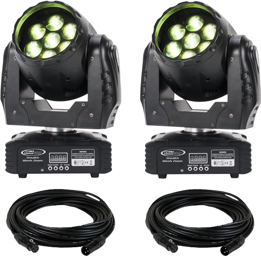 Eliminator Stealth Wash Zoom Led Moving Head 2-pack (600x600), Png Download
