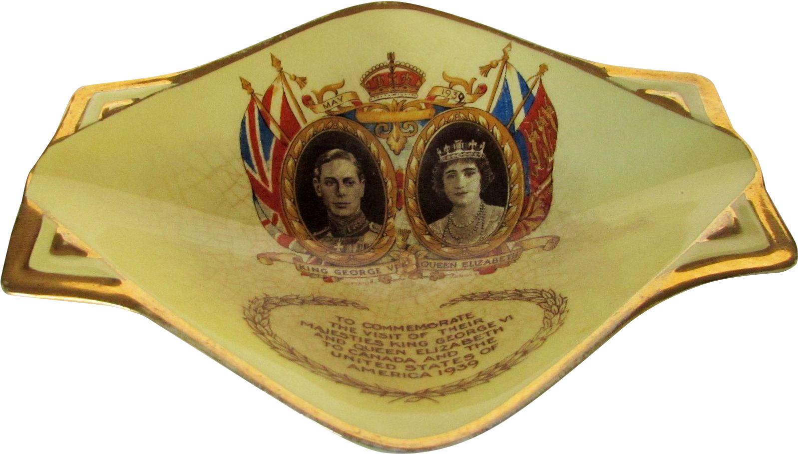King George Vi And Queen Elizabeth Celebrating Visit (1597x1597), Png Download