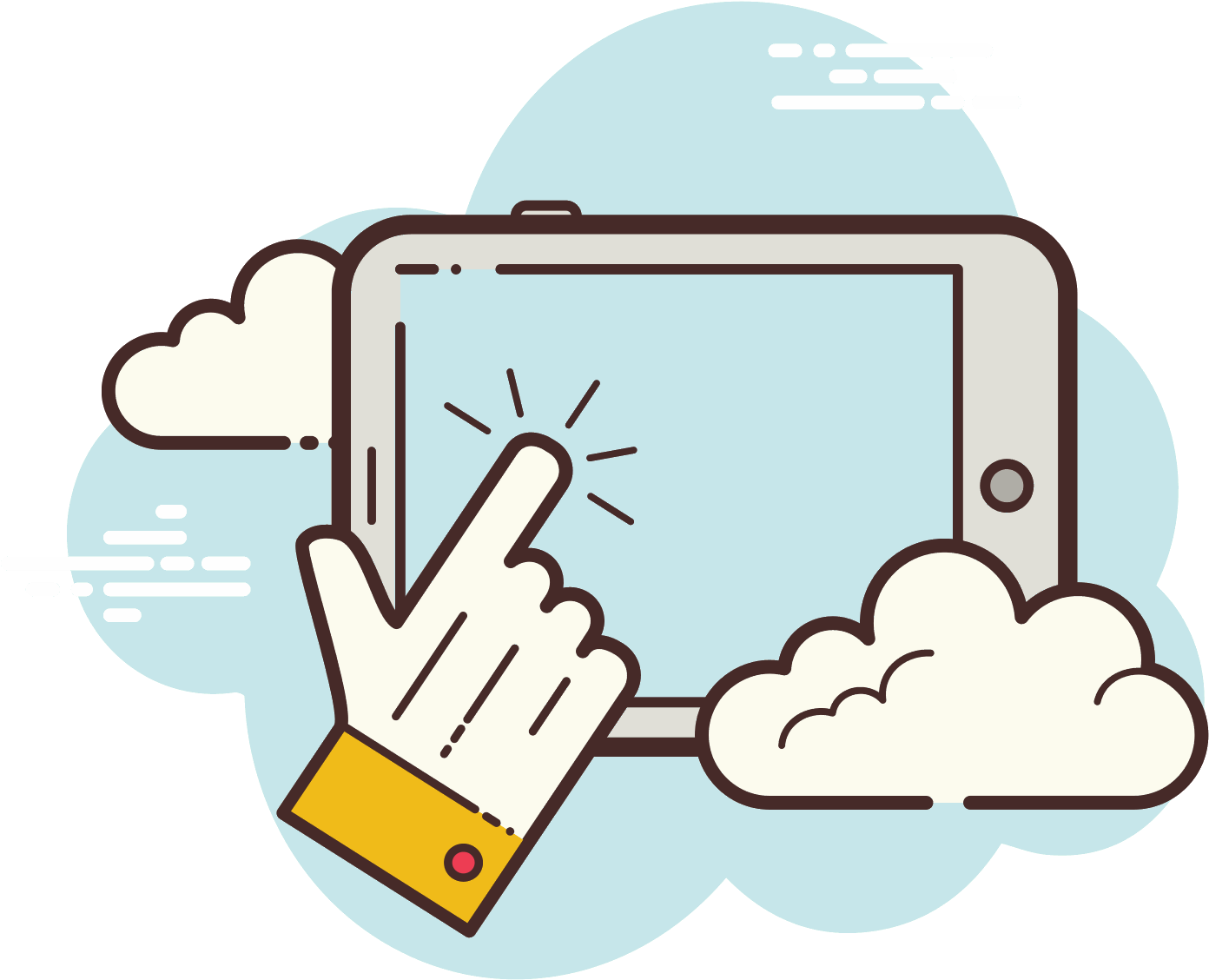 Tablet Tap Icon (1600x1600), Png Download