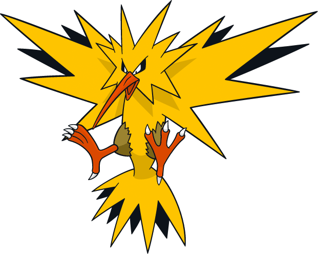 145 Zapdos Dw Shiny (621x495), Png Download