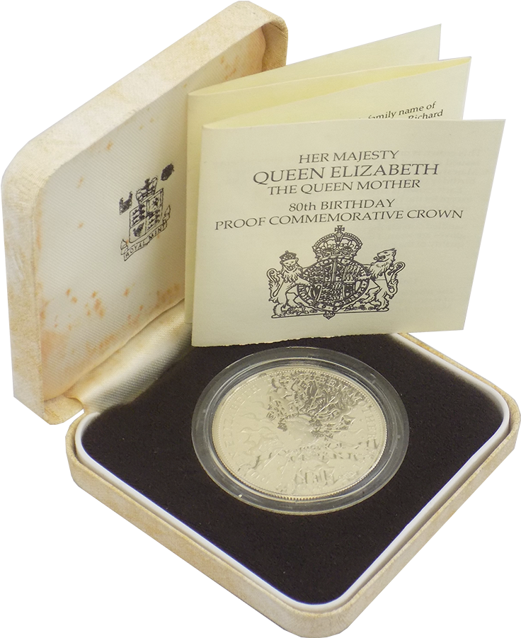 Pre-owned 1980 Uk Queen Mother 80th Birthday Silver (900x900), Png Download
