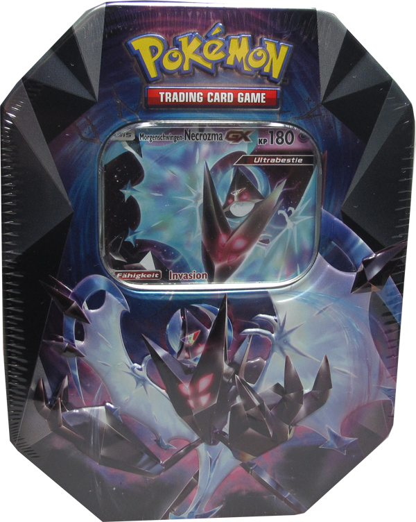 Pokemon Morgenschwingen-necrozma Gx Tin Box Deutsch (600x752), Png Download