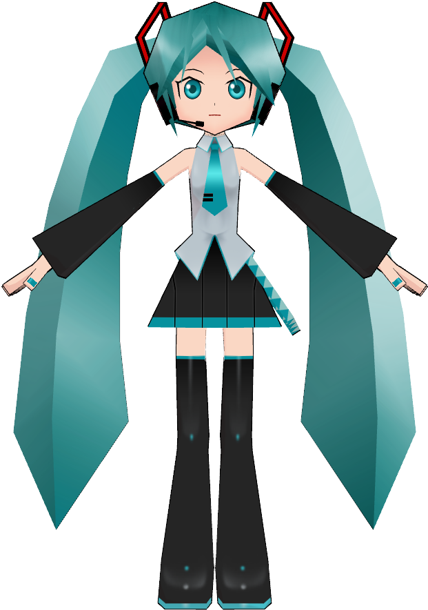 Miku Hatsune Model (880x1040), Png Download