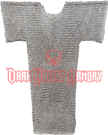 Riveted Steel Chainmail Hauberk (559x559), Png Download