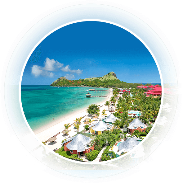 Sandals Bungalows (599x599), Png Download