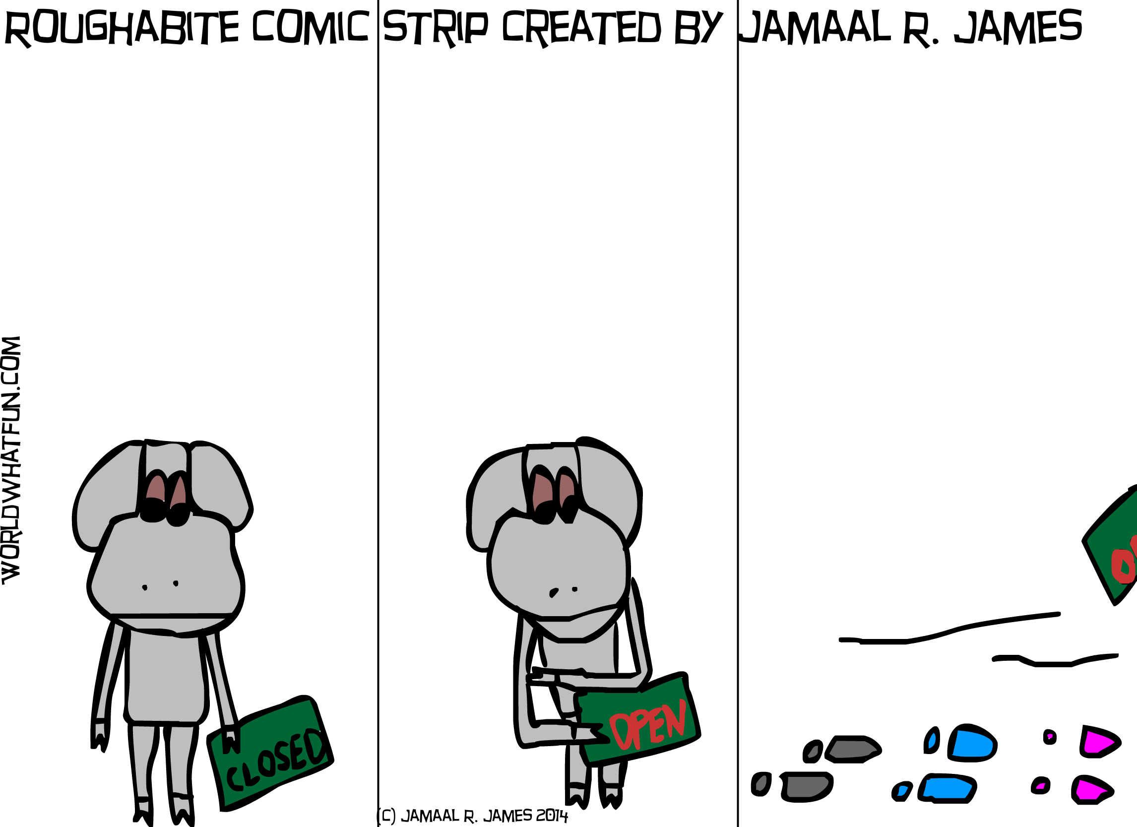 Roughabite Comics By Jamaal R James For Children's (2292x1667), Png Download