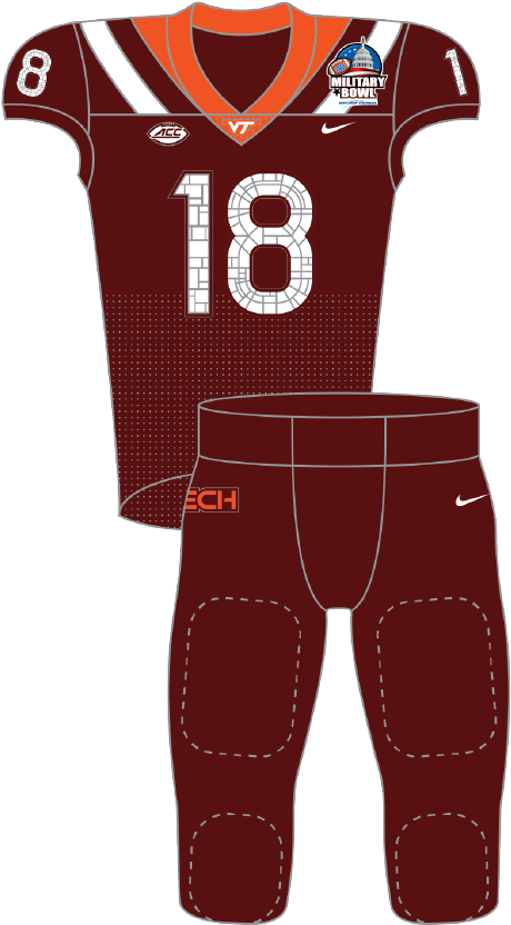 Virginia 2018 Maroon Uniform (490x833), Png Download
