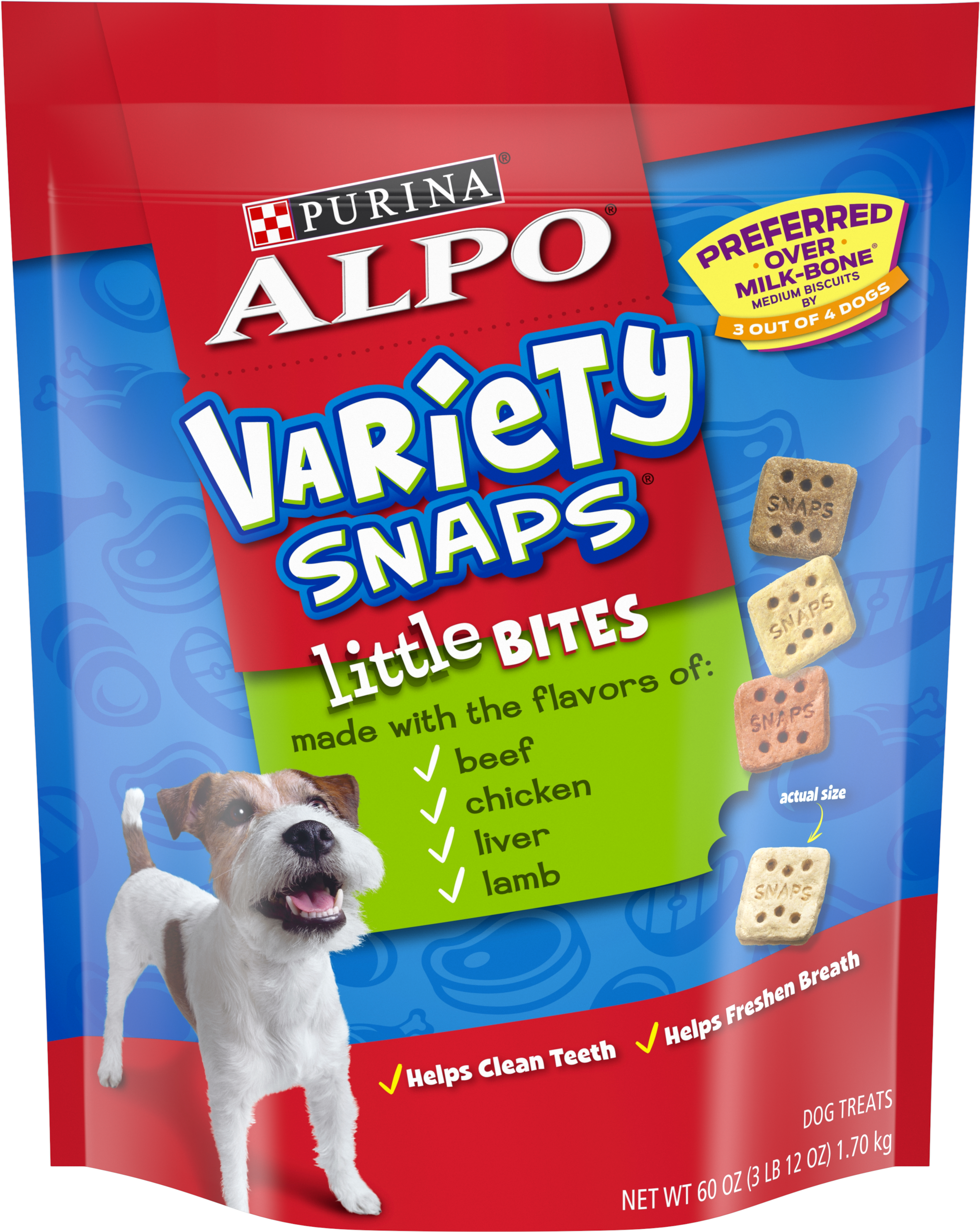 Purina Alpo Variety Snaps Little Bites Dog Treats With (3000x3000), Png Download