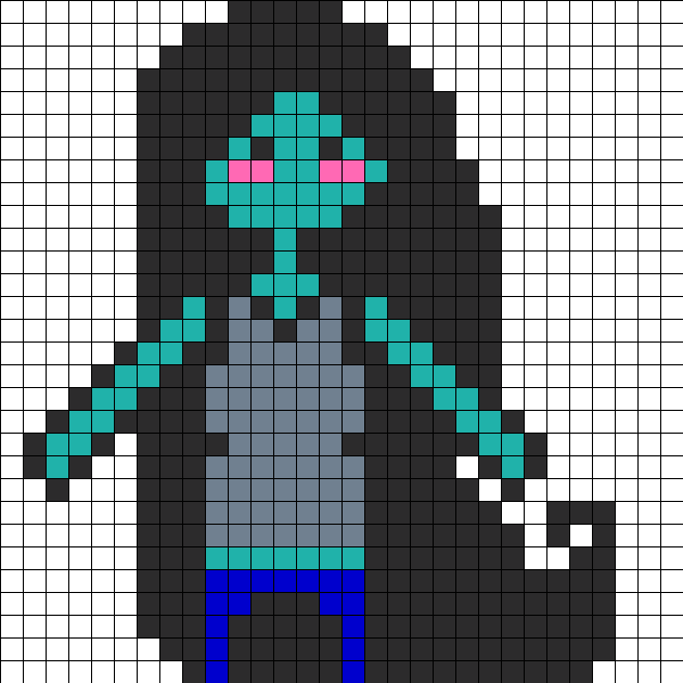 Marceline From Adventure Time Perler Bead Pattern / (630x630), Png Download
