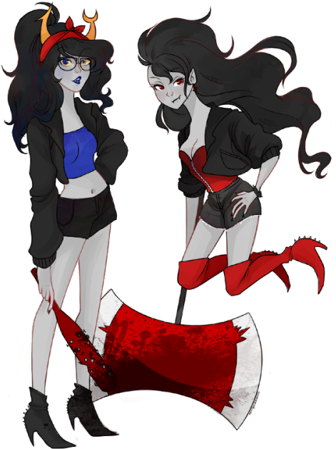 Adventure Time Marceline Homestuck Vriska Serket Draws (500x645), Png Download