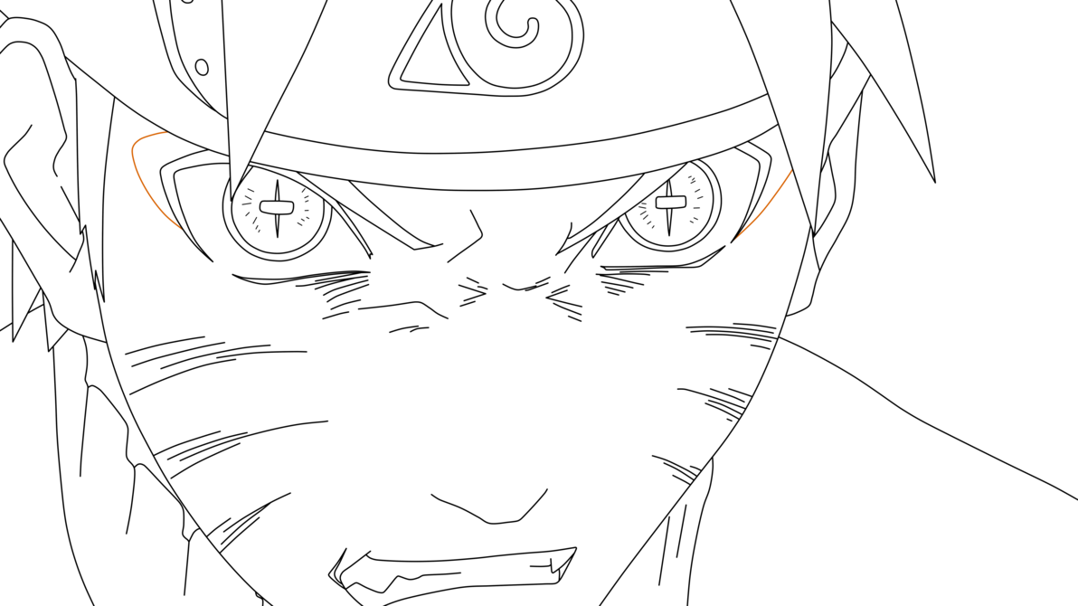 Drawn Naruto Nine Tailed (1192x670), Png Download