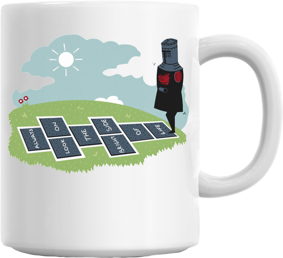 Monty Python Black Knight Hopscotch Mug (629x579), Png Download