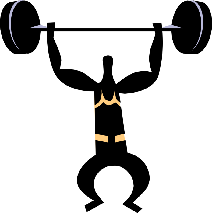 Royalty Free Download Weightlifter Lifts Weight Above (696x700), Png Download