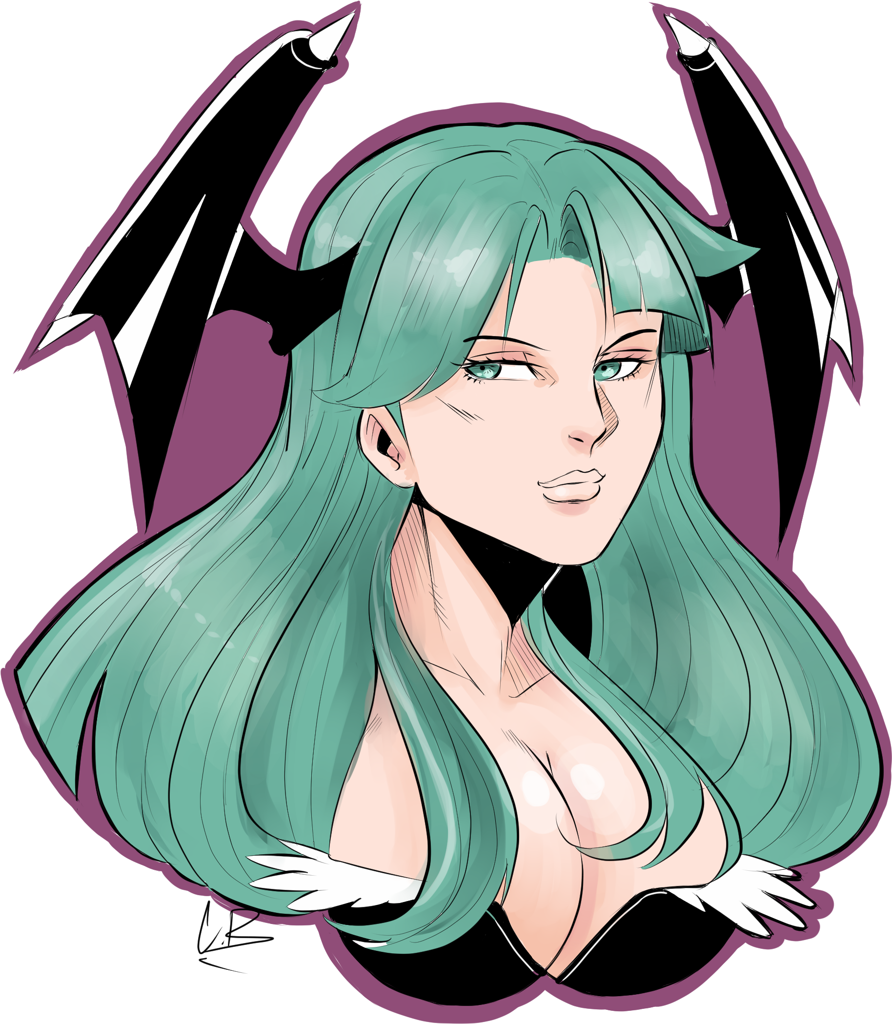 Download Morrigan Sticker Design PNG Image with No Background