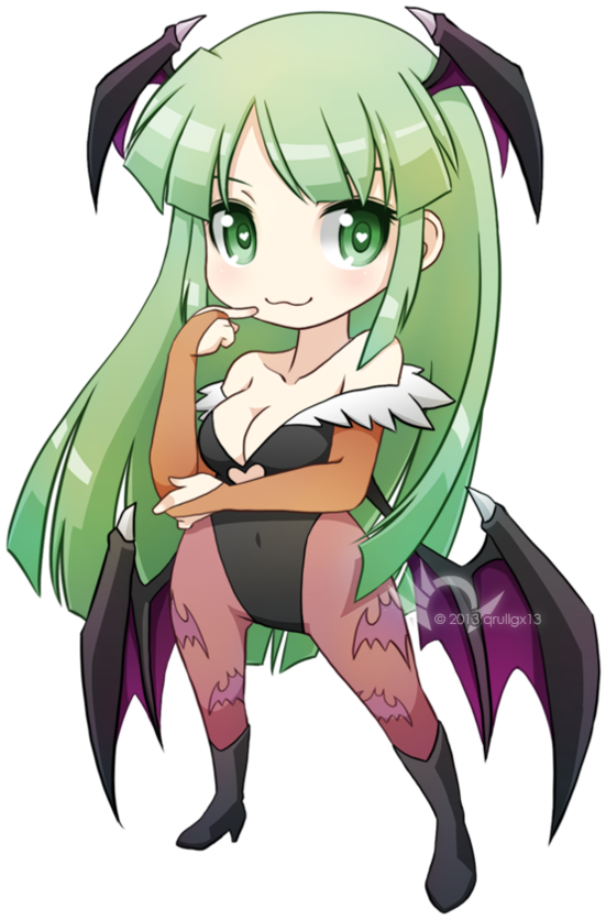 Chibi Morrigan By Qrullgx13 (894x894), Png Download