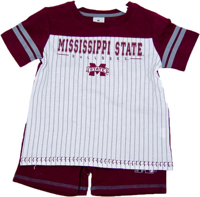 Toddler Striped Mississippi State Baseball Tee And (800x800), Png Download