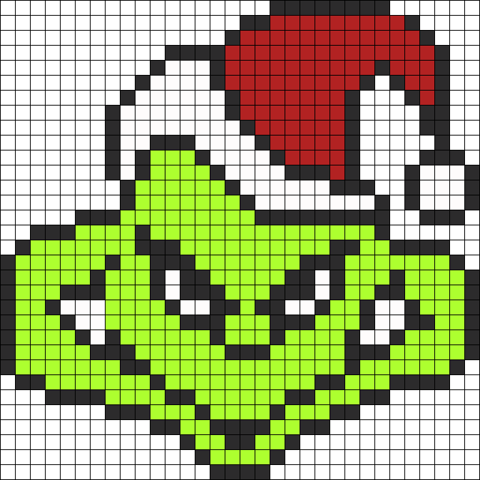 The Grinch Perler (673x673), Png Download