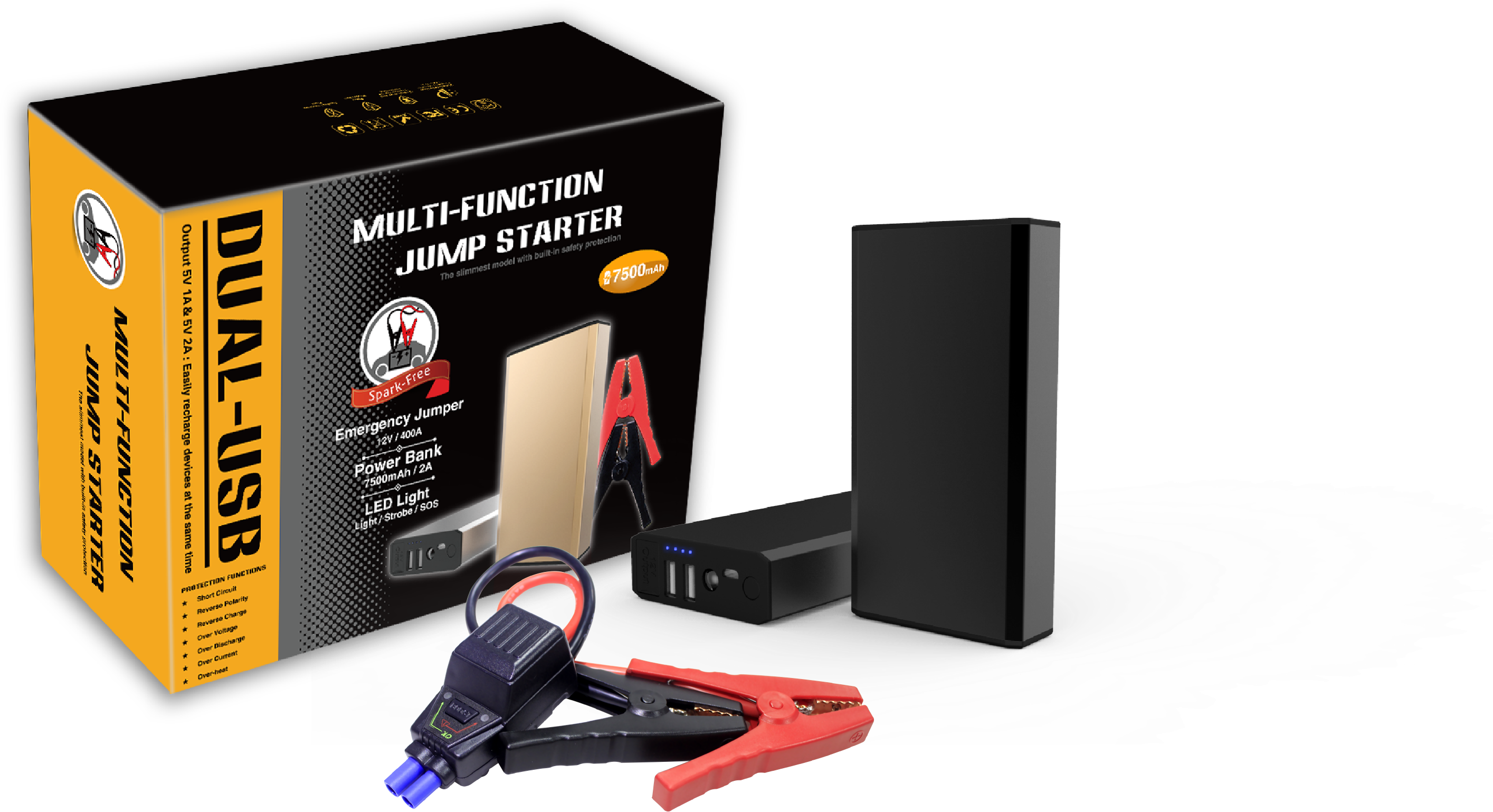 Power Bank Jump Starter (2991x1878), Png Download
